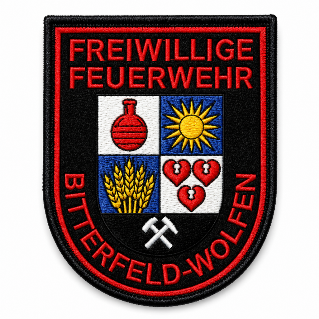 Gestickter Aufnaeher Feuerwehr Bitterfeld-Wolfen