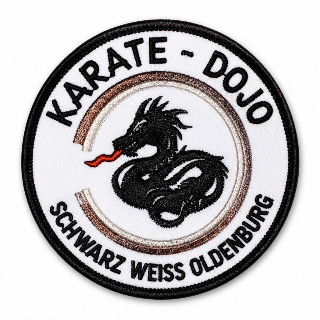 Gestickter Aufnaeher Karate Dojo Drache Oldenburg