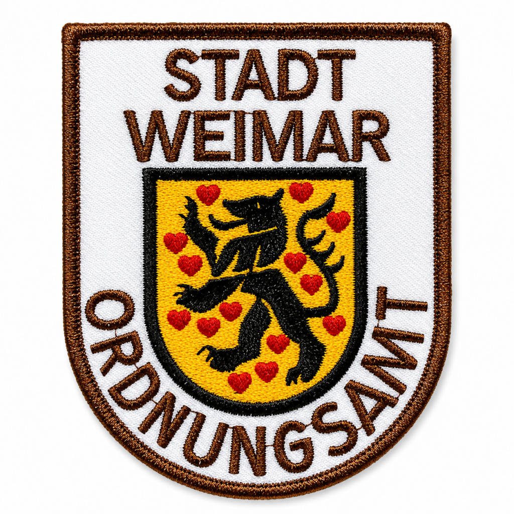 Gestickter Aufnaeher Stadt Weimar Ordnungsamt